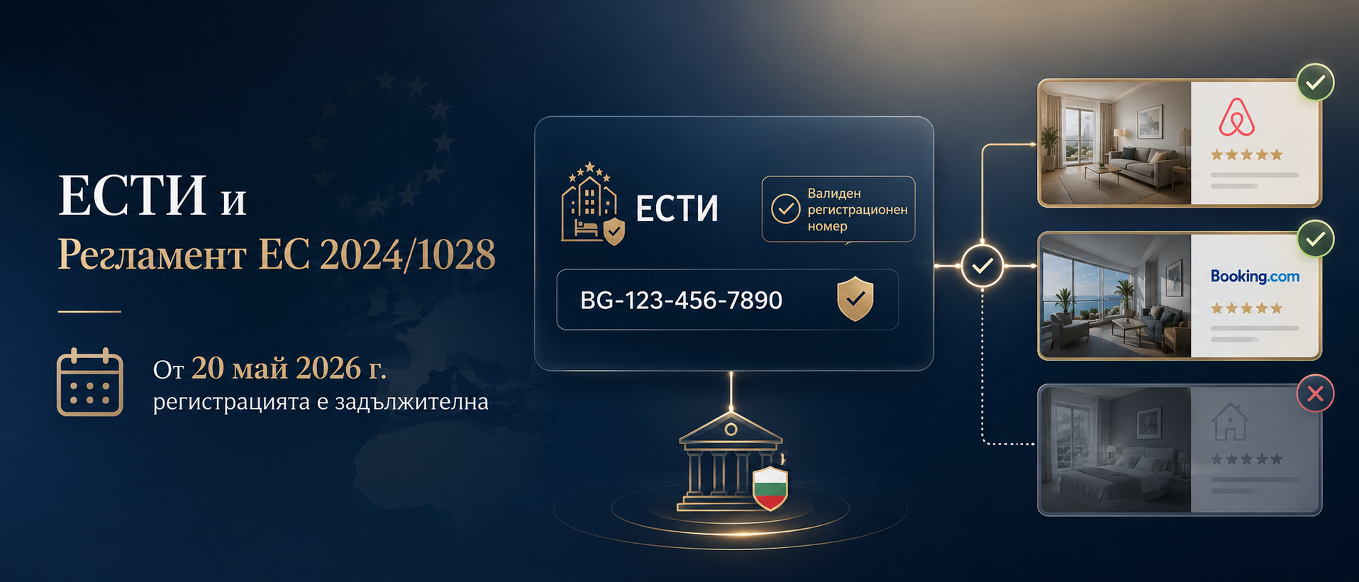ЕСТИ и Регламент ЕС 2024/1028 за Airbnb и Booking